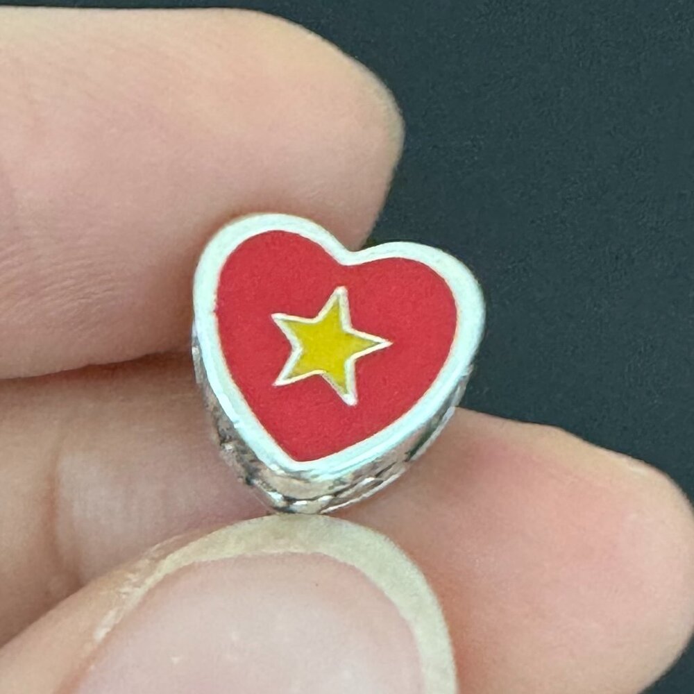 Pandora Vietnam Flag Heart Exclusive Charm